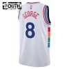 Maillot Enfant Philadelphia 76ers Paul George 2024-25 Nike City Edition Blanc Swingman